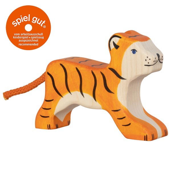 Figura legno tigre piccola in piedi - Holztiger