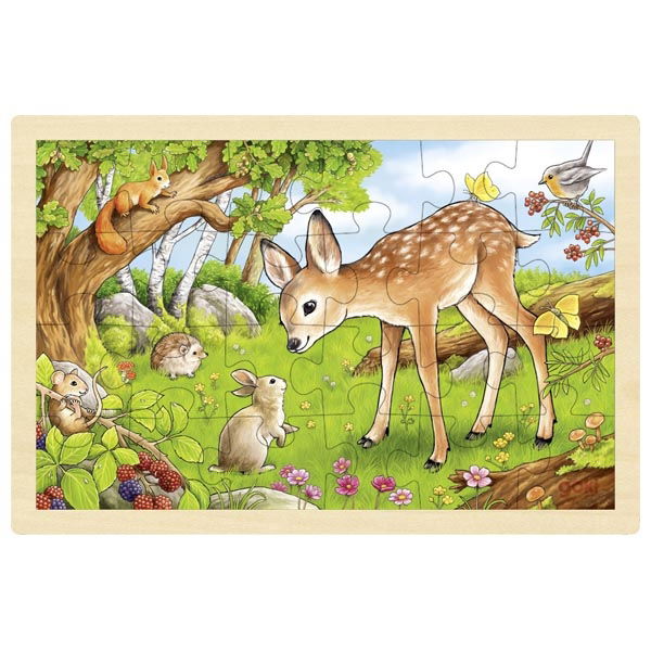 Puzzle legno Il capriolo 24 pezzi Goki