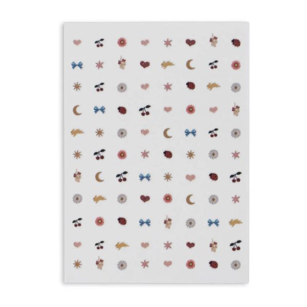 Set 3 fogli mini adesivi manicure Konges