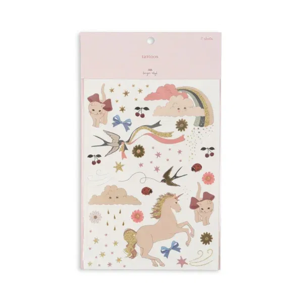 Set 30 tatuaggi Rainbow mix Konges sløjd