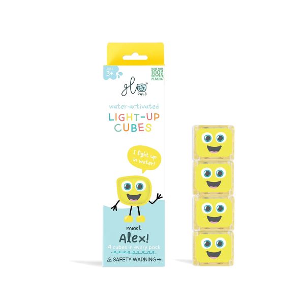 Set 4 Cubi Luminosi Alex yellow GLO PALS
