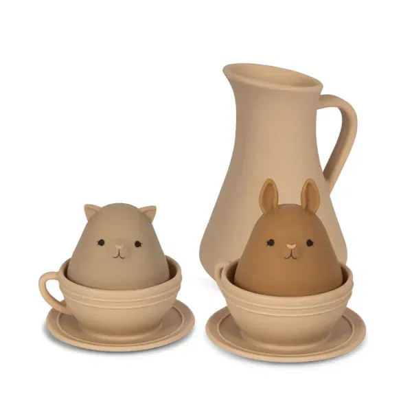Set gioco da bagnetto in silicone warm clay mix Konges sløjd