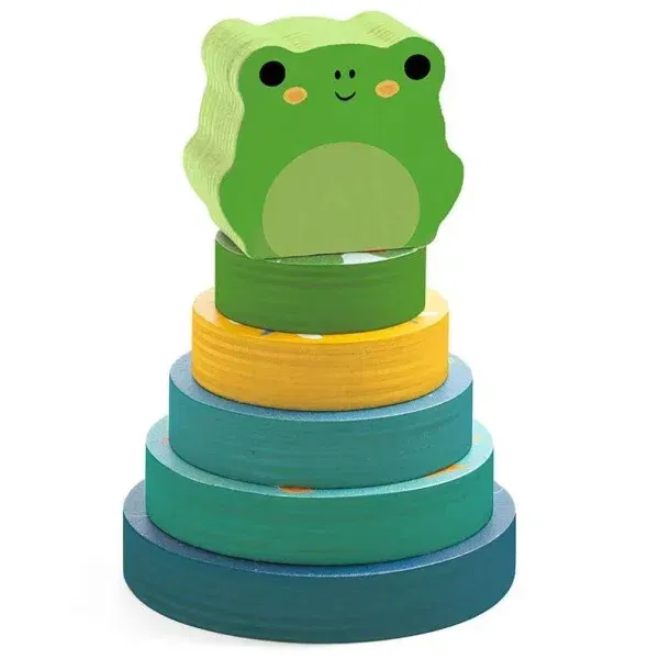 2in1 Puzzle delle forme e gioco impilabile Frog Djeco