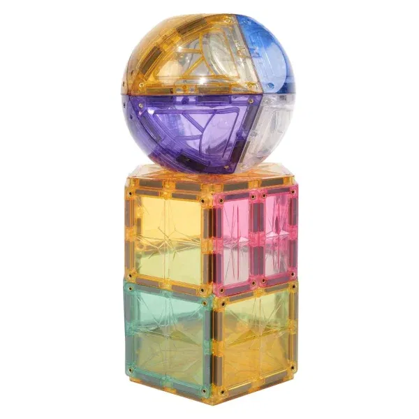 Cleverclixx costruzioni magnetiche Small Corved 34 pezzi pastel