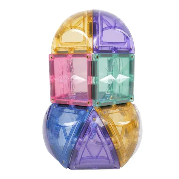 Cleverclixx costruzioni magnetiche Small Corved 34 pezzi pastel