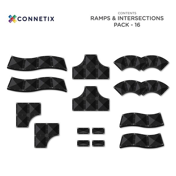 Connetix tiles costruzioni magnetiche 16 Pezzi Road Pack