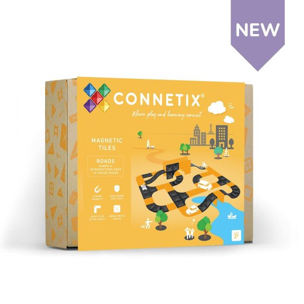 Connetix tiles costruzioni magnetiche 16 Pezzi Road Pack