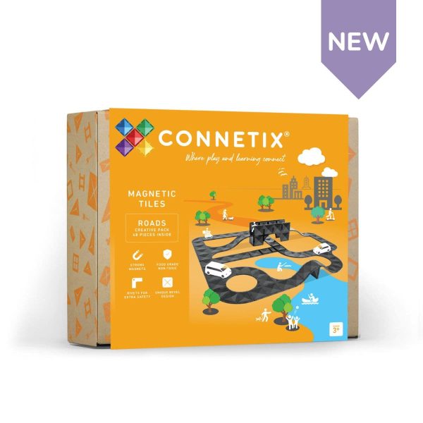 Connetix tiles costruzioni magnetiche 48 Pezzi Road Pack