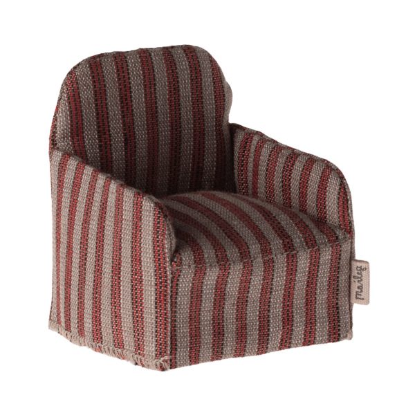 Poltrona righe rosse topo Maileg