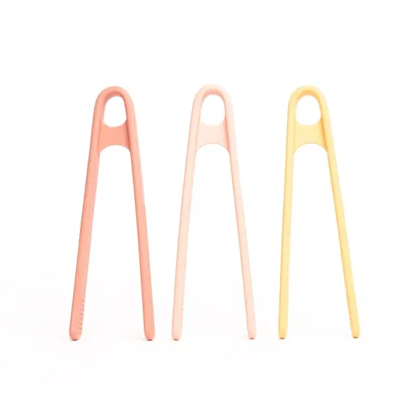 Set 3 pinze silicone coral yellow INSPIRE my play