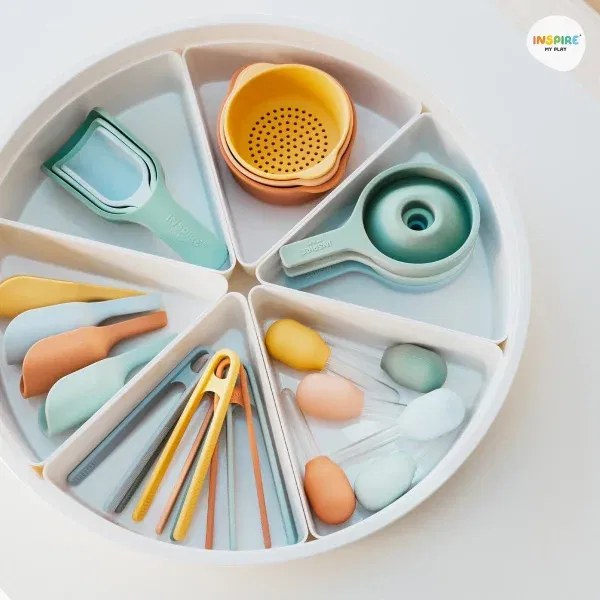 Set 3 pinze silicone green blue INSPIRE my play