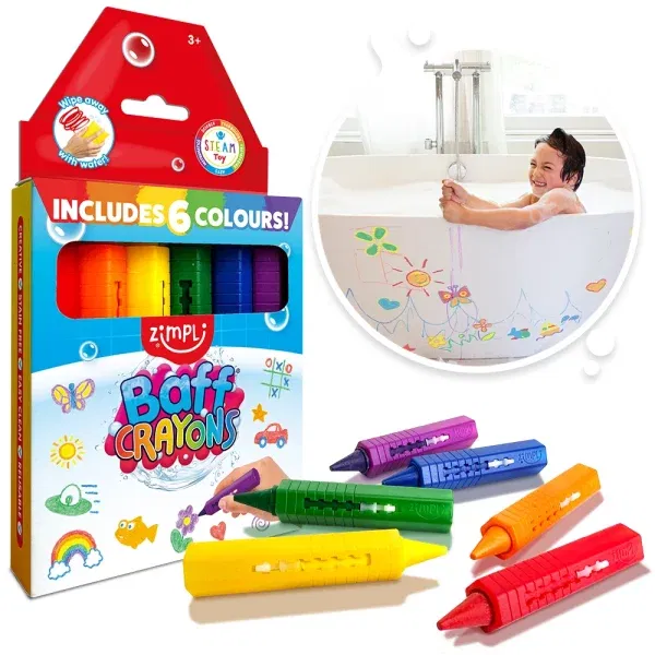 6 pastelli da bagno Baff Zimpli kids