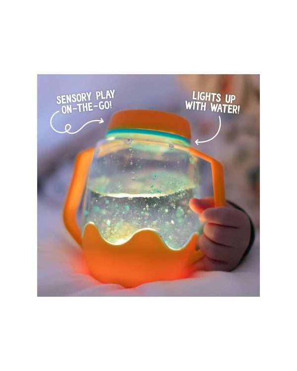 Barattolo per gioco sensoriale orange GLO PALS