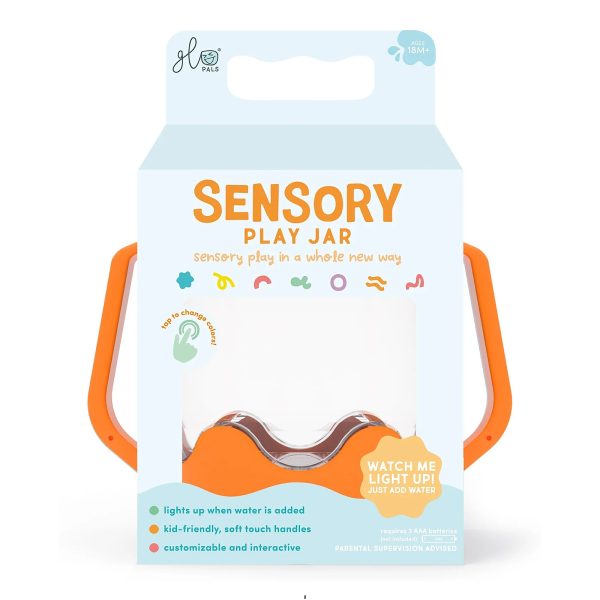 Barattolo per gioco sensoriale orange GLO PALS