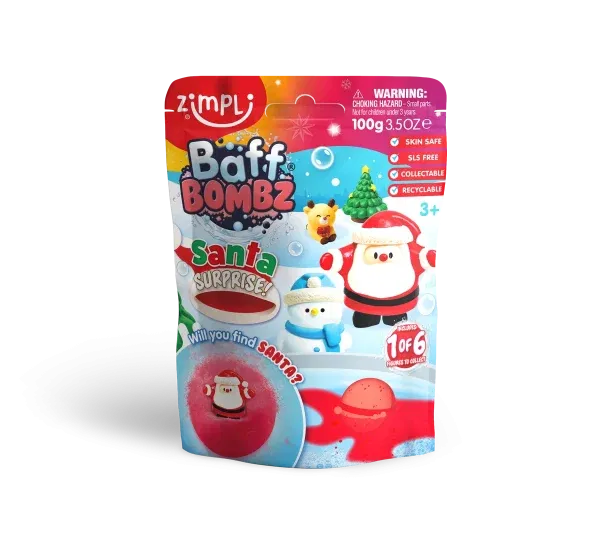 Bomba da bagno Baff Bombz Santa Surprise Zimpli kids