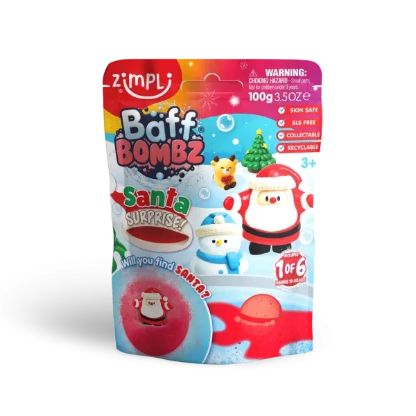 Bomba da bagno Baff Bombz Santa Surprise Zimpli kids