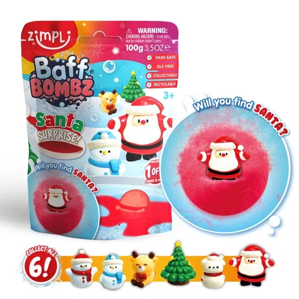 Bomba da bagno Baff Bombz Santa Surprise Zimpli kids
