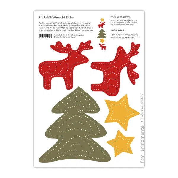 Cartolina A5 da punzonare Natale