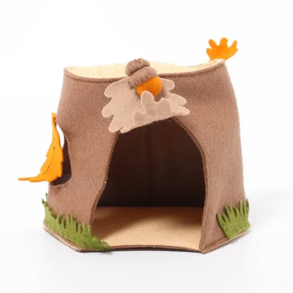 Casa tronco quercia in feltro Ambro-dolls