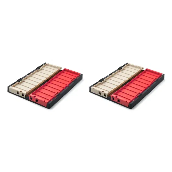 Set 2 contenitori giochi impilabili M Multi mix LIEWOOD