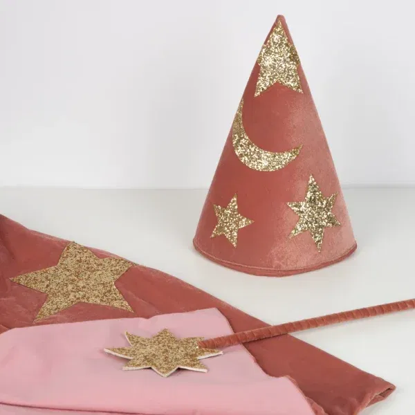 Costume da mago velluto rosa MeriMeri