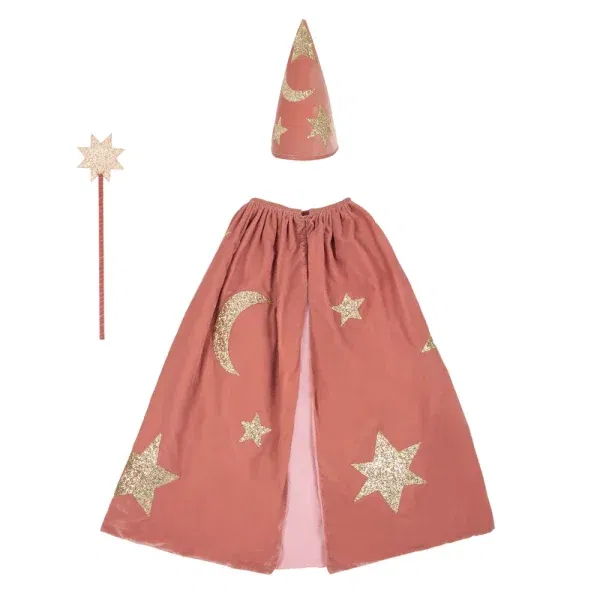 Costume da mago velluto rosa MeriMeri