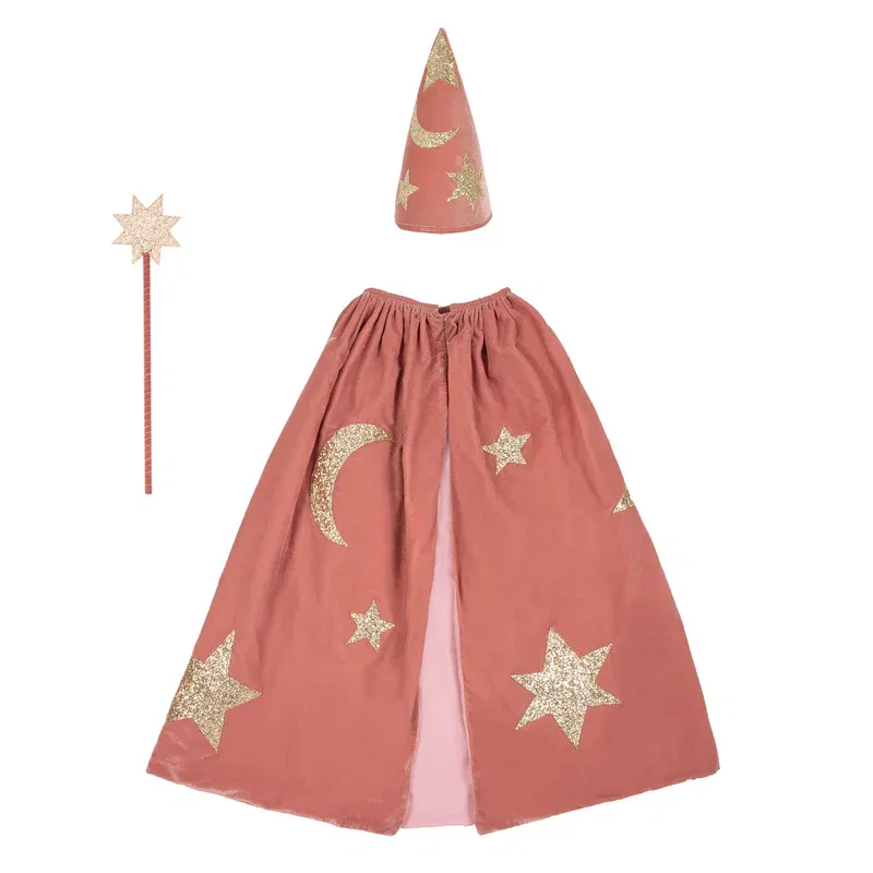 Costume da mago velluto rosa MeriMeri