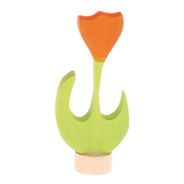 Figura decorativa legno tulipano arancio Grimm's