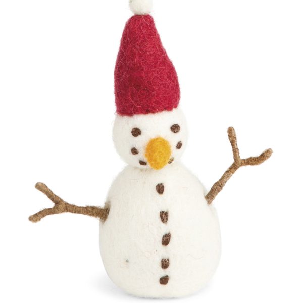 Figura in feltro Pupazzo di neve rosso GRY & SIF