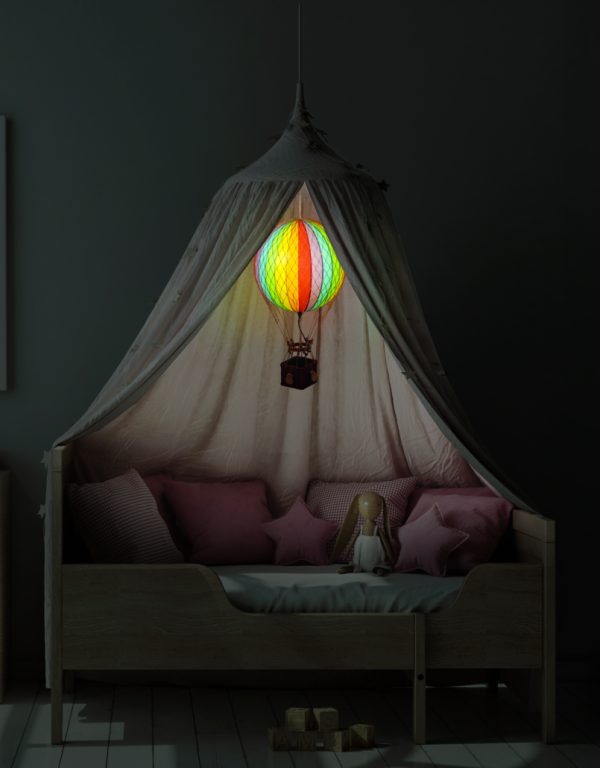Mongolfiera lampada LED arcobaleno 32 cm Authentic Models