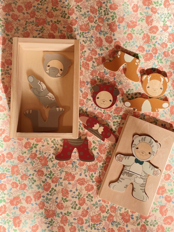 Puzzle dei personaggi Teddy animals new Konges sløjd