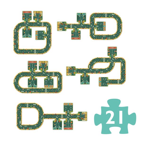 Puzzle pista Pop to play Roads Djeco