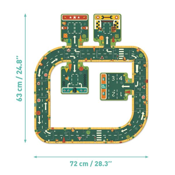 Puzzle pista Pop to play Roads Djeco