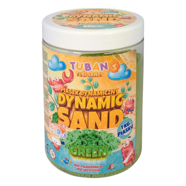 Sabbia cinetica verde 1kg TUBAN