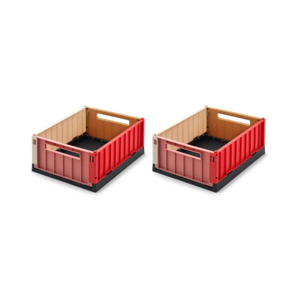 Set 2 contenitori giochi impilabili S Multi mix LIEWOOD