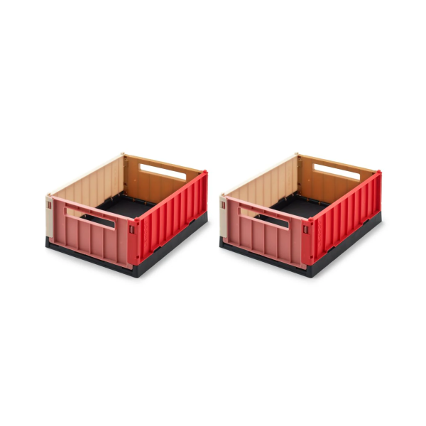 Set 2 contenitori giochi impilabili S Multi mix LIEWOOD