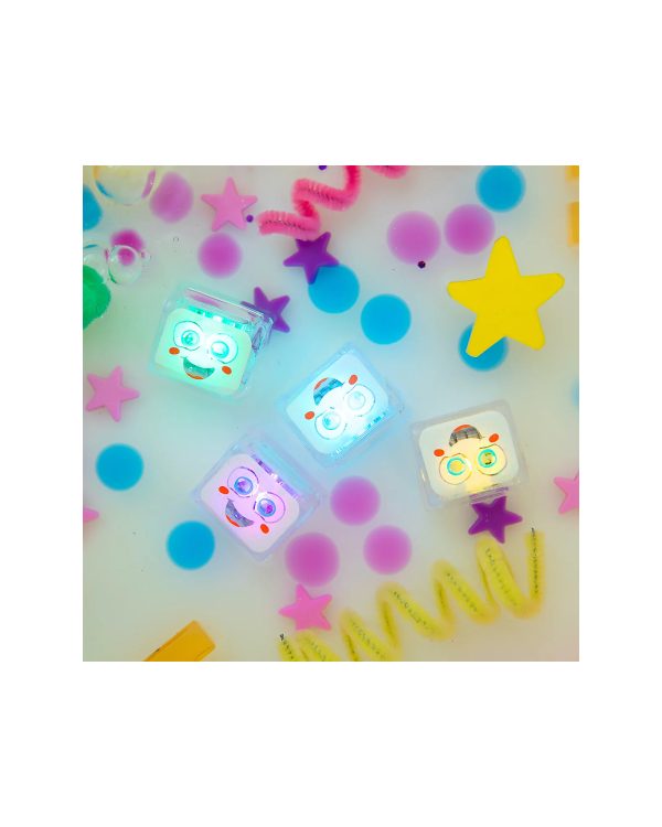 Set 4 Cubi Luminosi Party Pal bianco GLO PALS
