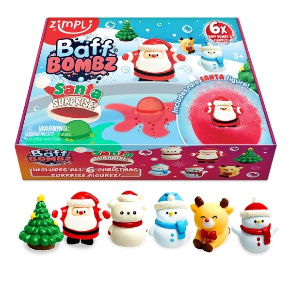 Set 6 bombe da bagno Baff Bombz Xmas Surprise Zimpli kids