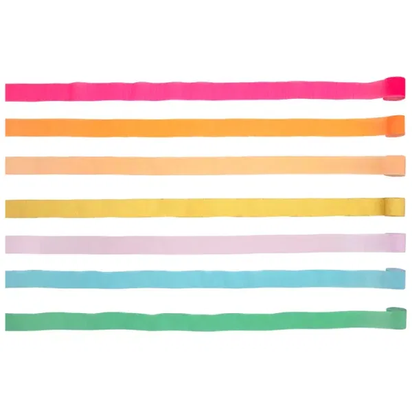 Set 7 rotoli di carta crespa arcobaleno MeriMeri