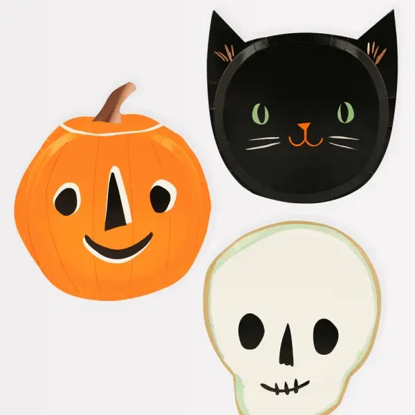 Set 8 Piatti sagomati It's Halloween MeriMeri
