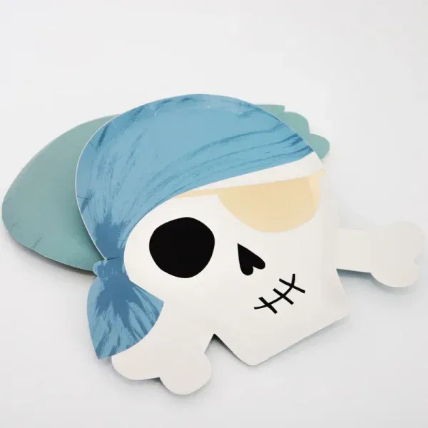Set 8 bicchieri con vela e cannuccia Pirati MeriMeri