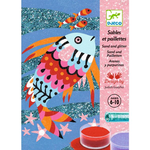 Set artistico SABBIA COLORATA Fish rainbows Djeco