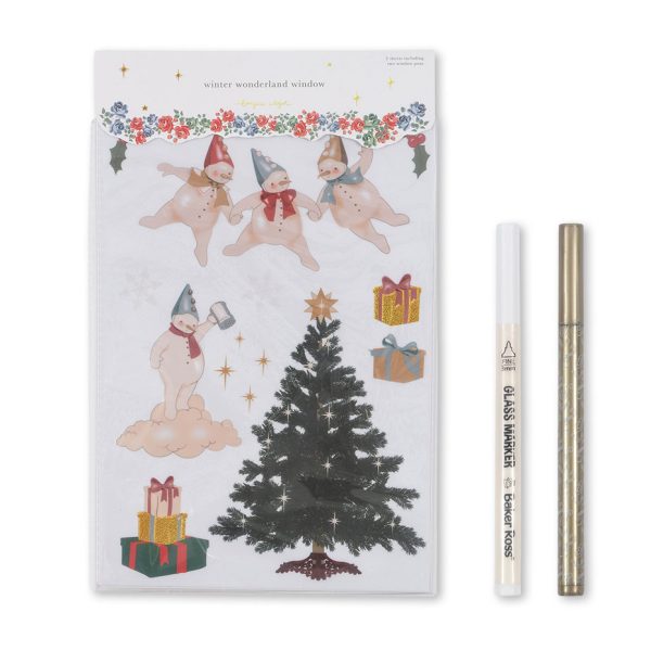 Set decorazione adesivi per finestra Natale Konges sløjd
