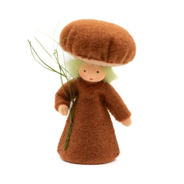 Figura Waldorf Fata dark Braun Fungus Boy Ambro-dolls