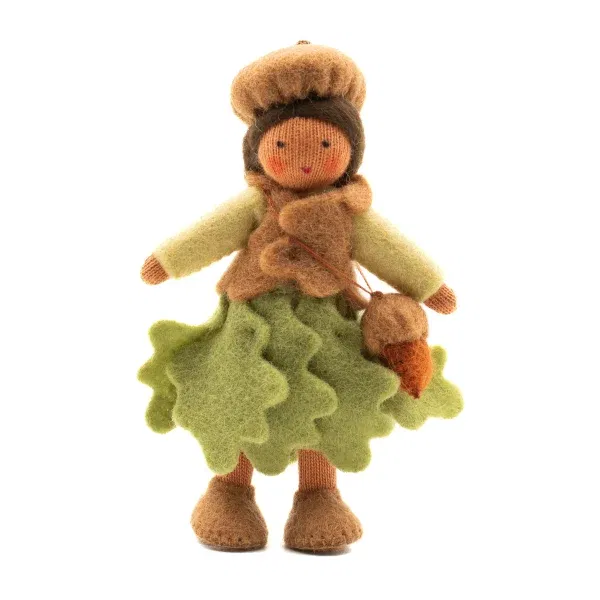 Figura Waldorf Acorn Children girl AUTUNNO Ambro-dolls
