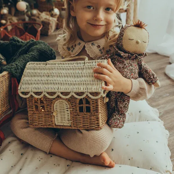 Cestino in rattan Gingerbread Casa Clutch OlliElla