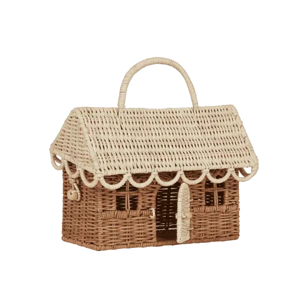 Cestino in rattan Gingerbread Casa Clutch OlliElla