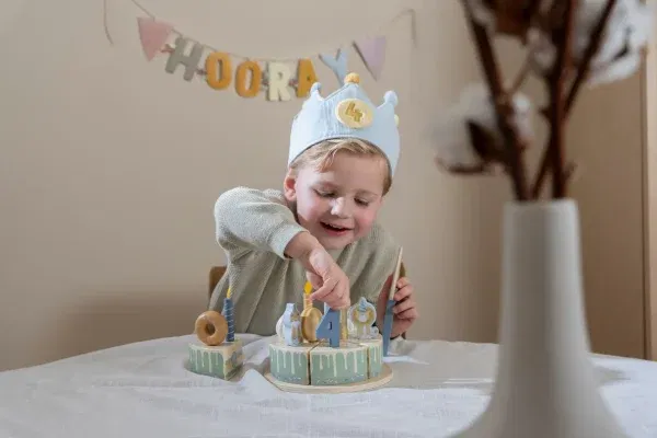 Corona di compleanno blu Little Dutch