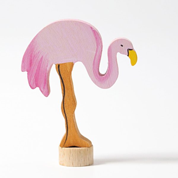Figura decorativa legno fenicottero Grimm's