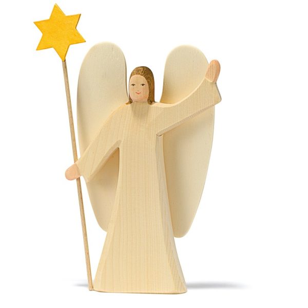 Figura legno angelo con stella Ostheimer